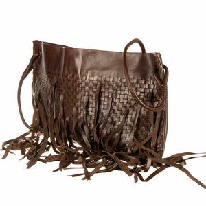 BOTTEGA VENETA LARGE INTRECCIATO PALIO FRINGE BAG